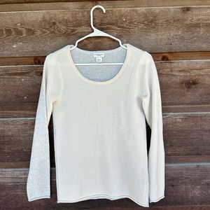 NWOT / Club Monaco Cashmere Cream  and Grey Block Sweater size XS